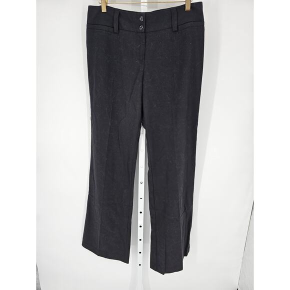 T. B. A. Women's Mid Rise Button Closer Flat Pockets Black Casual Pant Size 11 - Picture 1 of 5